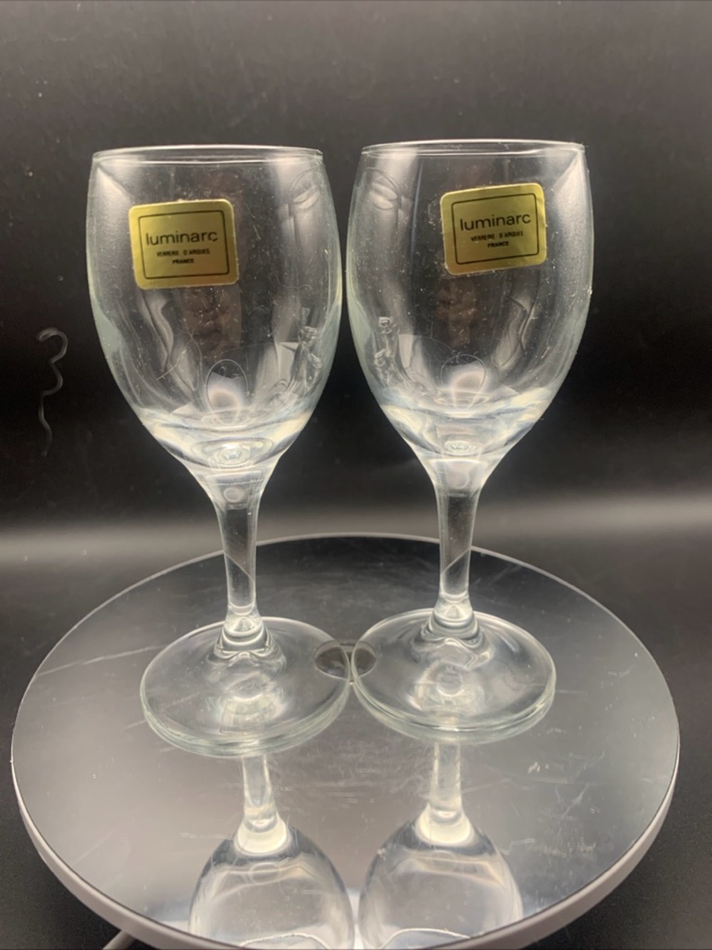 Vintage NOS Luminanc Sheery Aperitif Glass Lot of 2 Made in France Classic Style